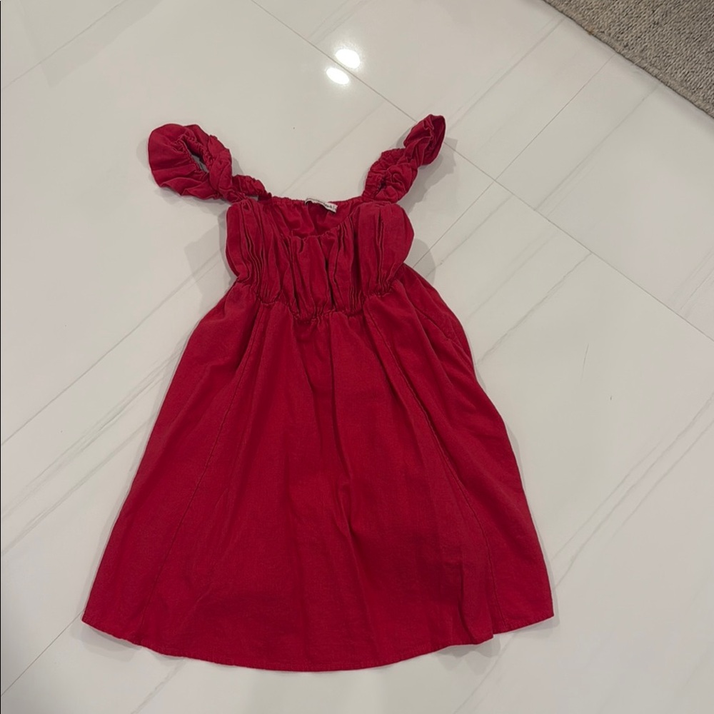 Abercrombie & Fitch Red Sleeveless Sundress